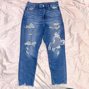 AE Stretch Ripped Curvy Mom Jean